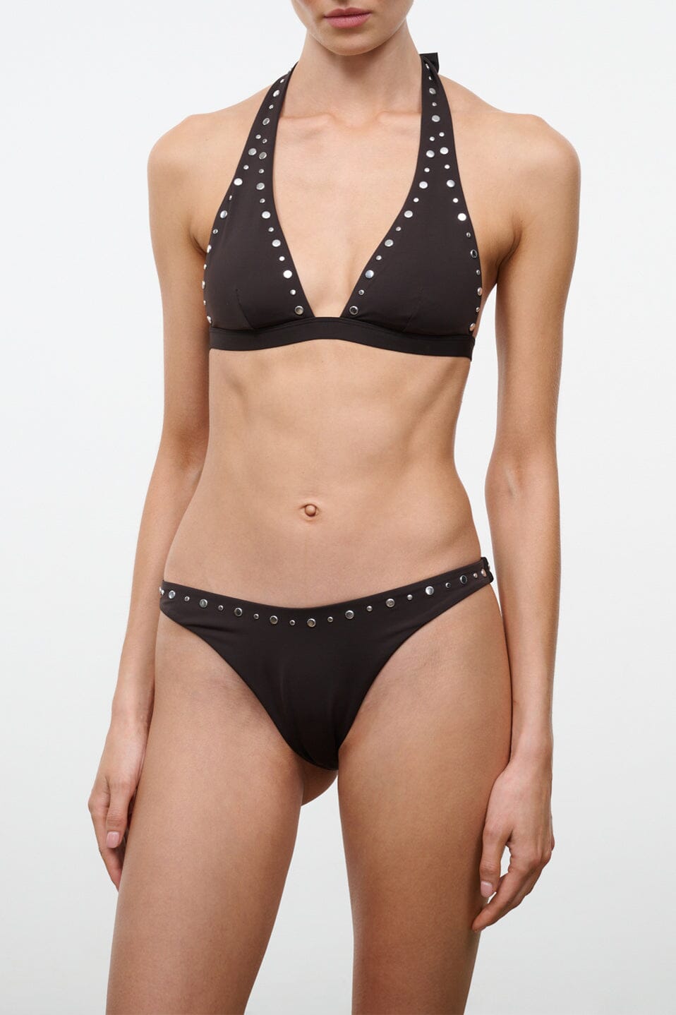 STAUD | Dana Bikini Bottom Espresso Studs