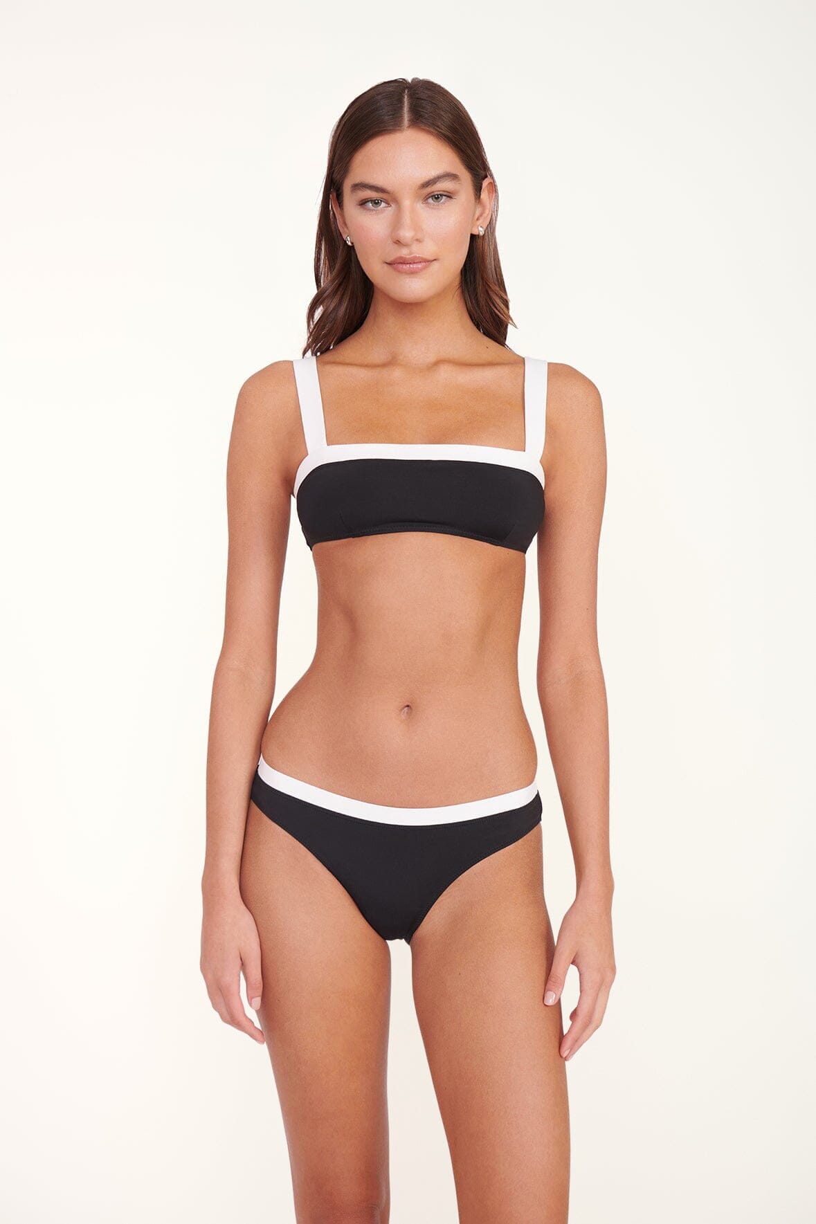 STAUD | Gemma Bikini Bottom Black White