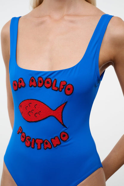 STAUD | Lea One Piece Da Adolfo Blue