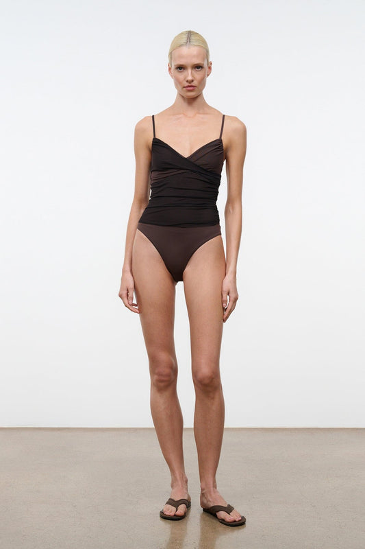 STAUD | La Mer One Piece Espresso Dark Chocolate