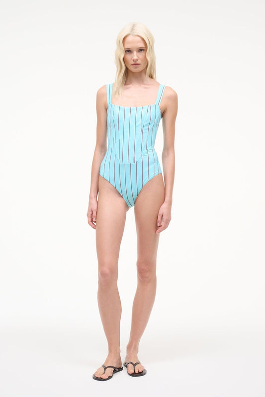 STAUD | Adelaide One Piece Blue Toile