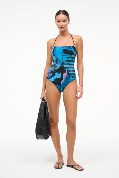 STAUD | Laird Mesh One Piece Blue Haze Multi