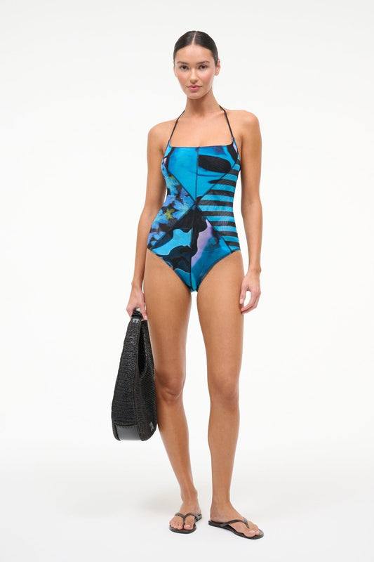 STAUD | Laird Mesh One Piece Blue Haze Multi