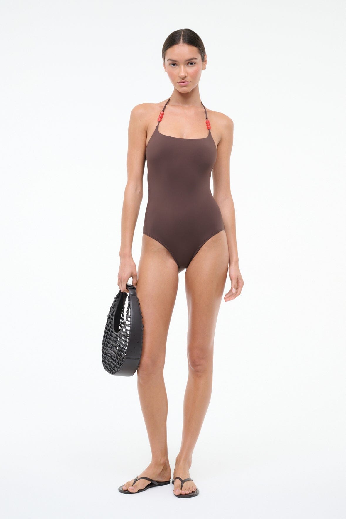 STAUD | Laird One Piece Dark Chocolate Flame