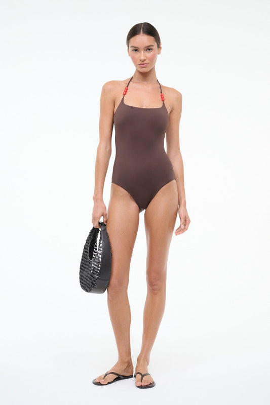 STAUD | Laird One Piece Dark Chocolate Flame