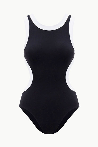 STAUD | Dolce One Piece Black White 2
