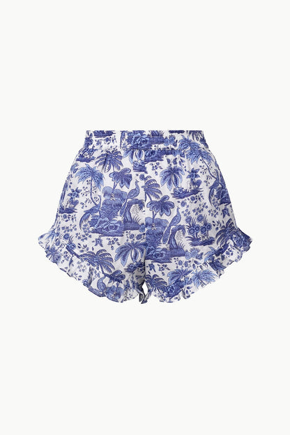 STAUD | Boyana Short Blue Toile