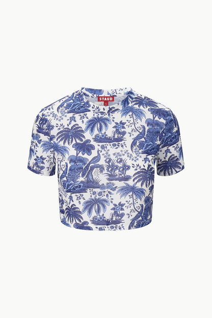 STAUD | Fernanda Top Blue Toile