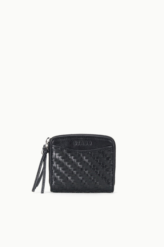 STAUD | Mae Hand-Woven Wallet Black Woven