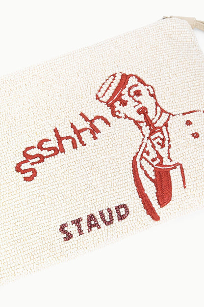 STAUD | Tommy Beaded Large Pouch Do Not Disturb