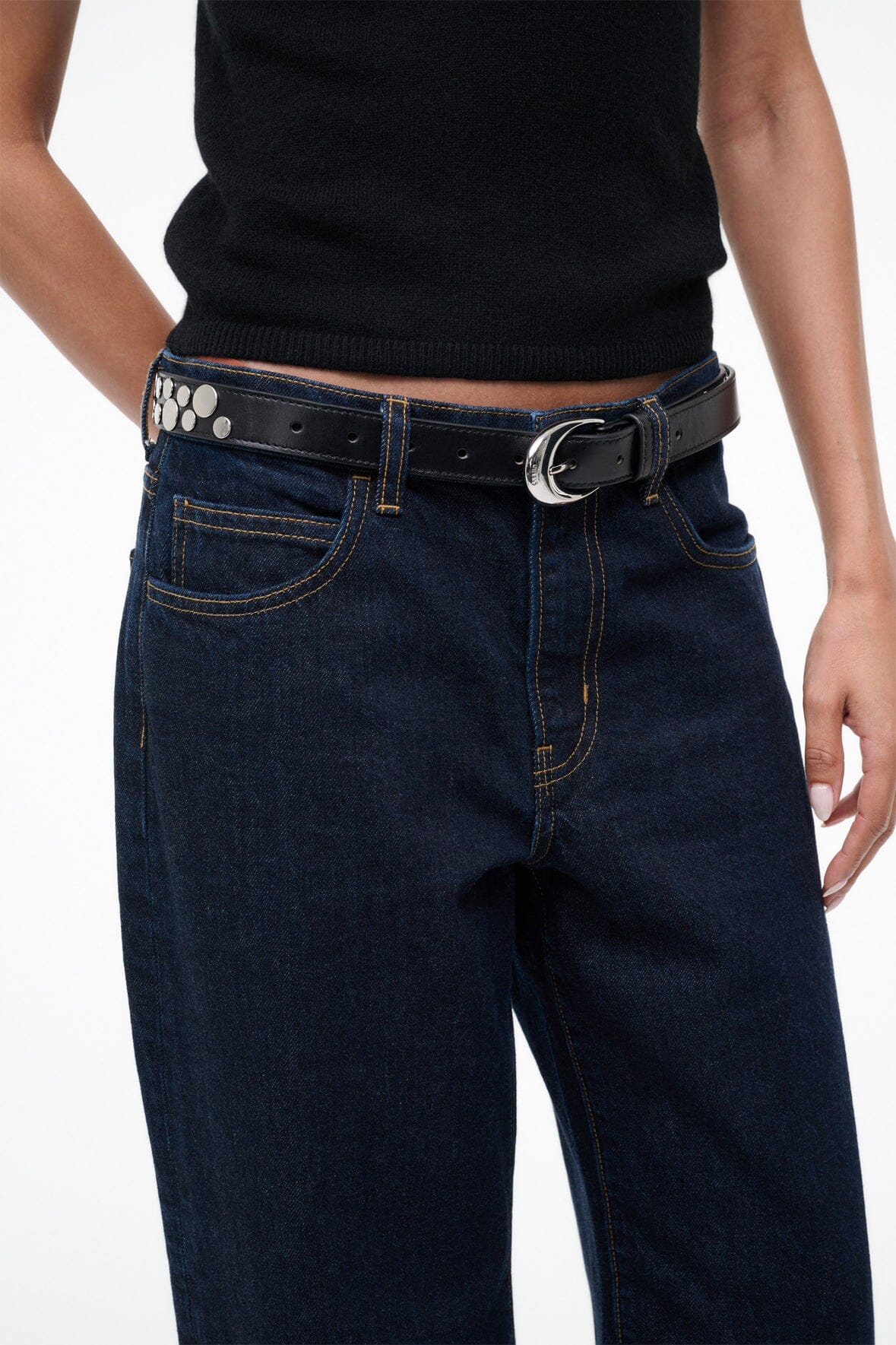 STAUD | Moon Buckle Belt - Rivets