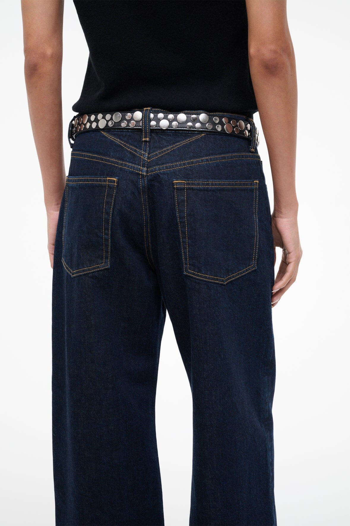 STAUD | Moon Buckle Belt - Rivets