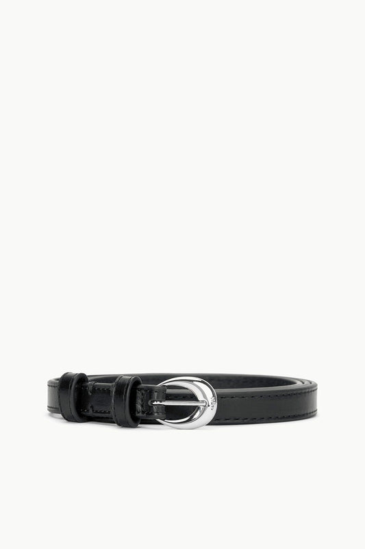 STAUD | Slim Moon Buckle Belt - 13mm Black Silver