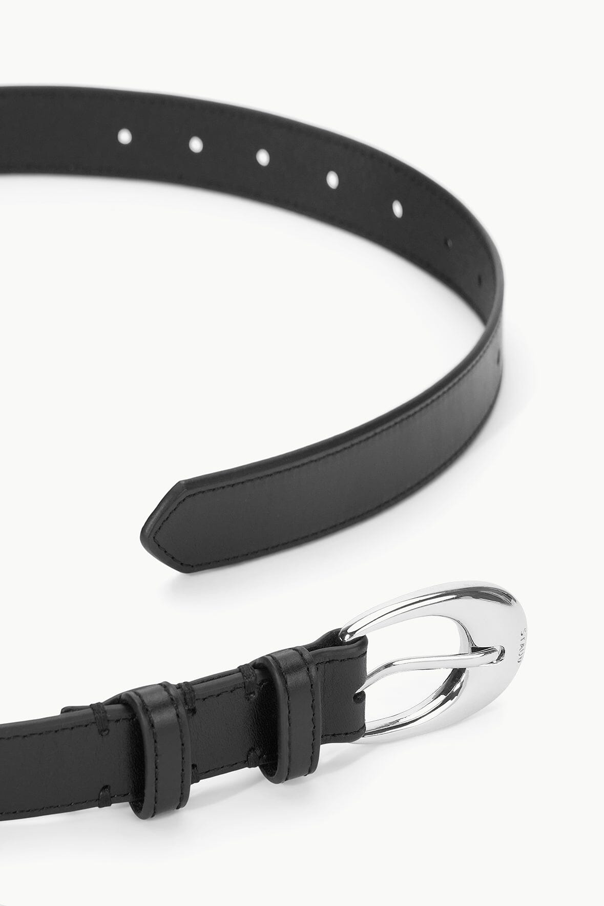 STAUD | Moon Buckle Belt Black Silver