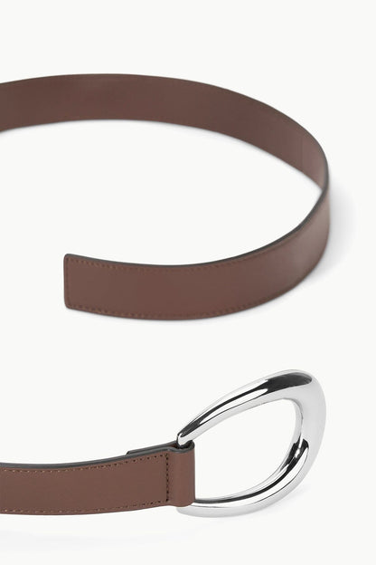 STAUD | 30mm Wrap Belt Mahogany Silver