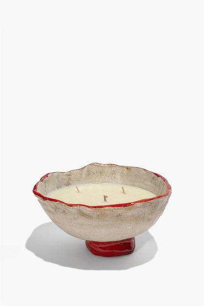 STAUD | Ceramic Mushroom Candle Natural Red