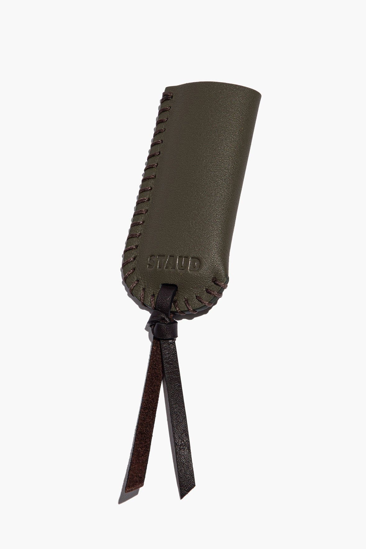 STAUD | Pyre Leather Lighter Cover Moss