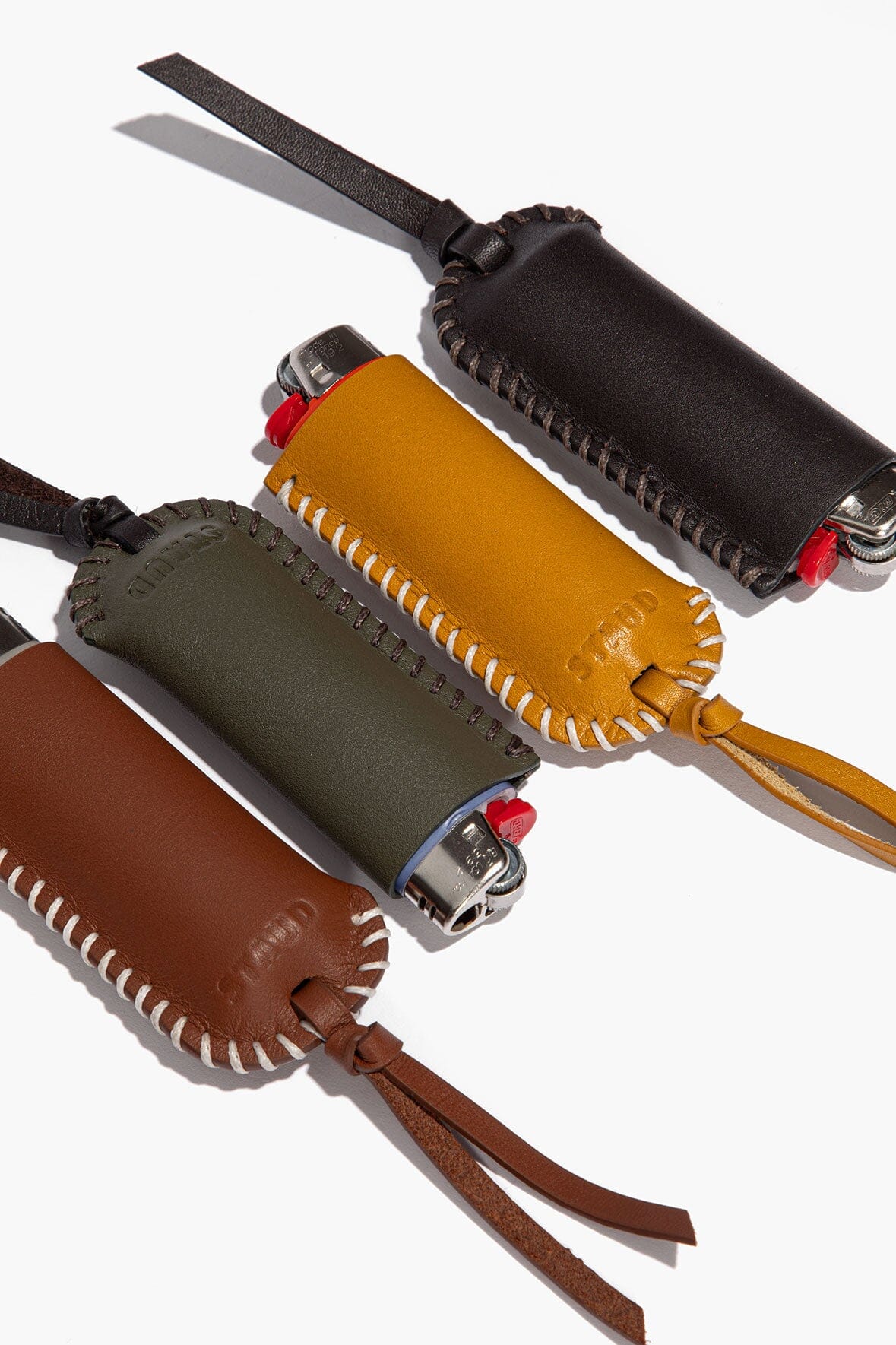 STAUD | Pyre Leather Lighter Cover Goldenrod