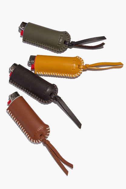 STAUD | Pyre Leather Lighter Cover Goldenrod