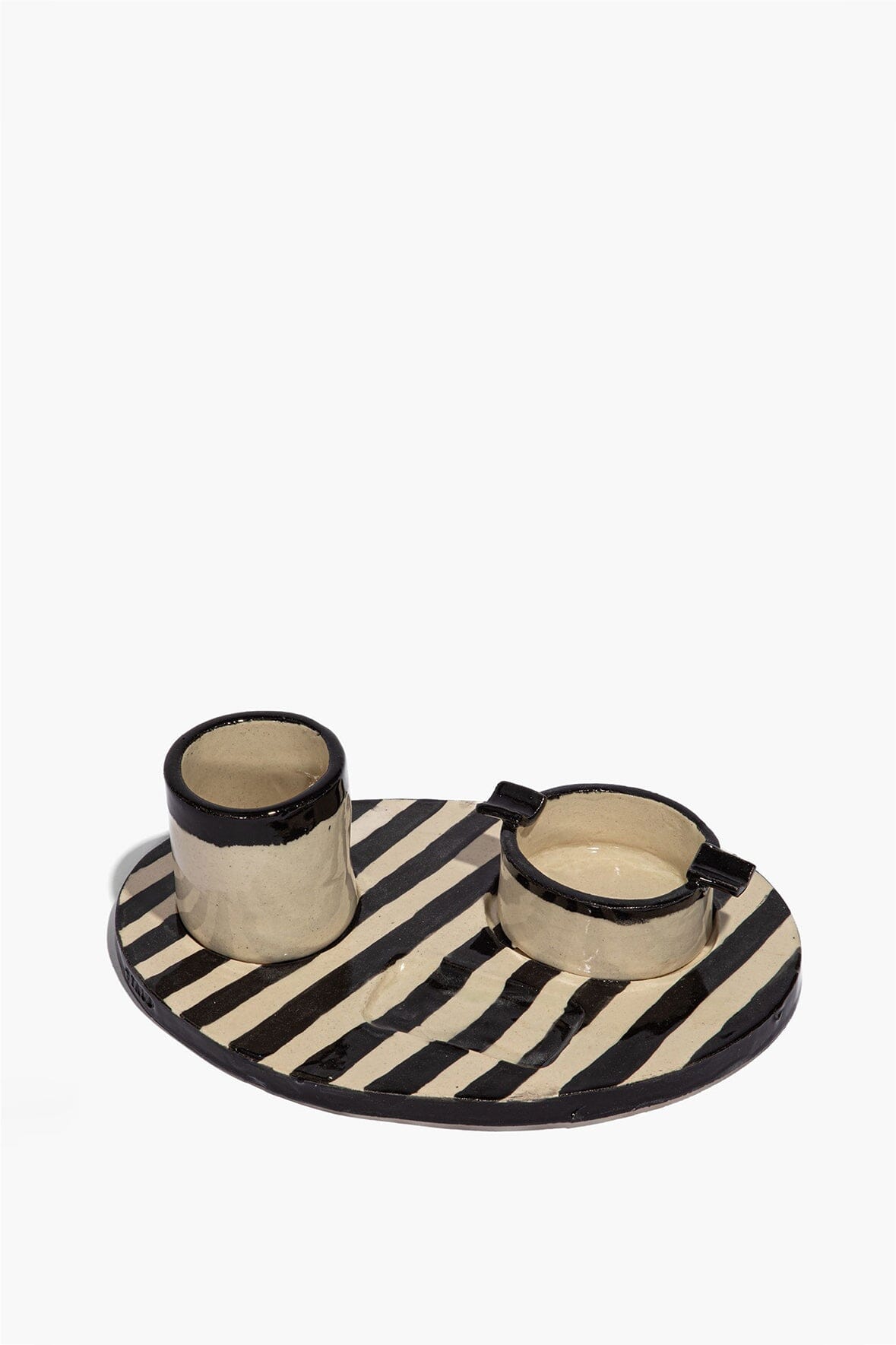 STAUD | Acl Tray Holder Striped Glaze