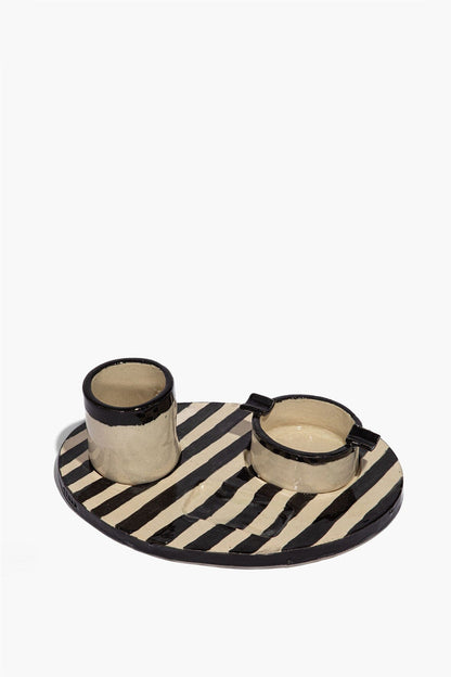 STAUD | Acl Tray Holder Striped Glaze