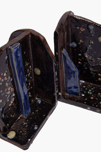 STAUD | Ceramic Bookends Midnight Confetti Glaze