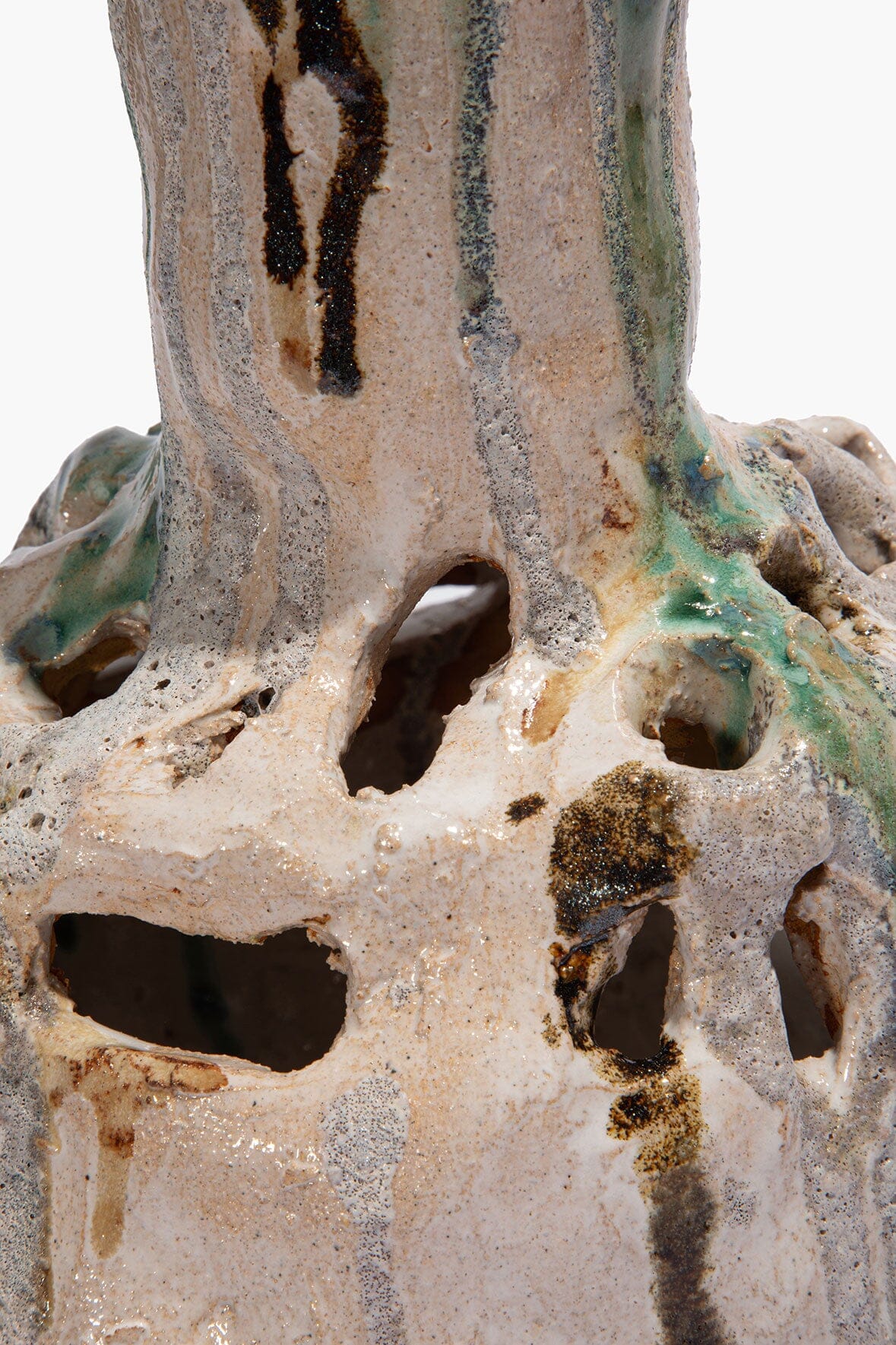 STAUD | Lotus Vase Grey Multi Glaze