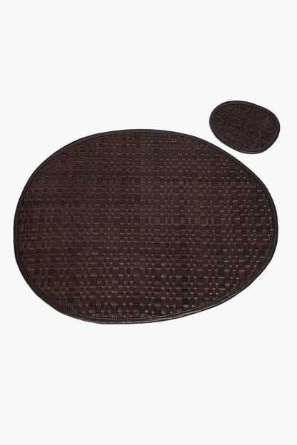 STAUD | Gentry Leather Placemat Espresso