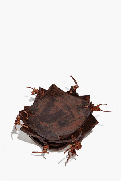 STAUD | Ceramic Square Coasters Burnt Sienna Glaze