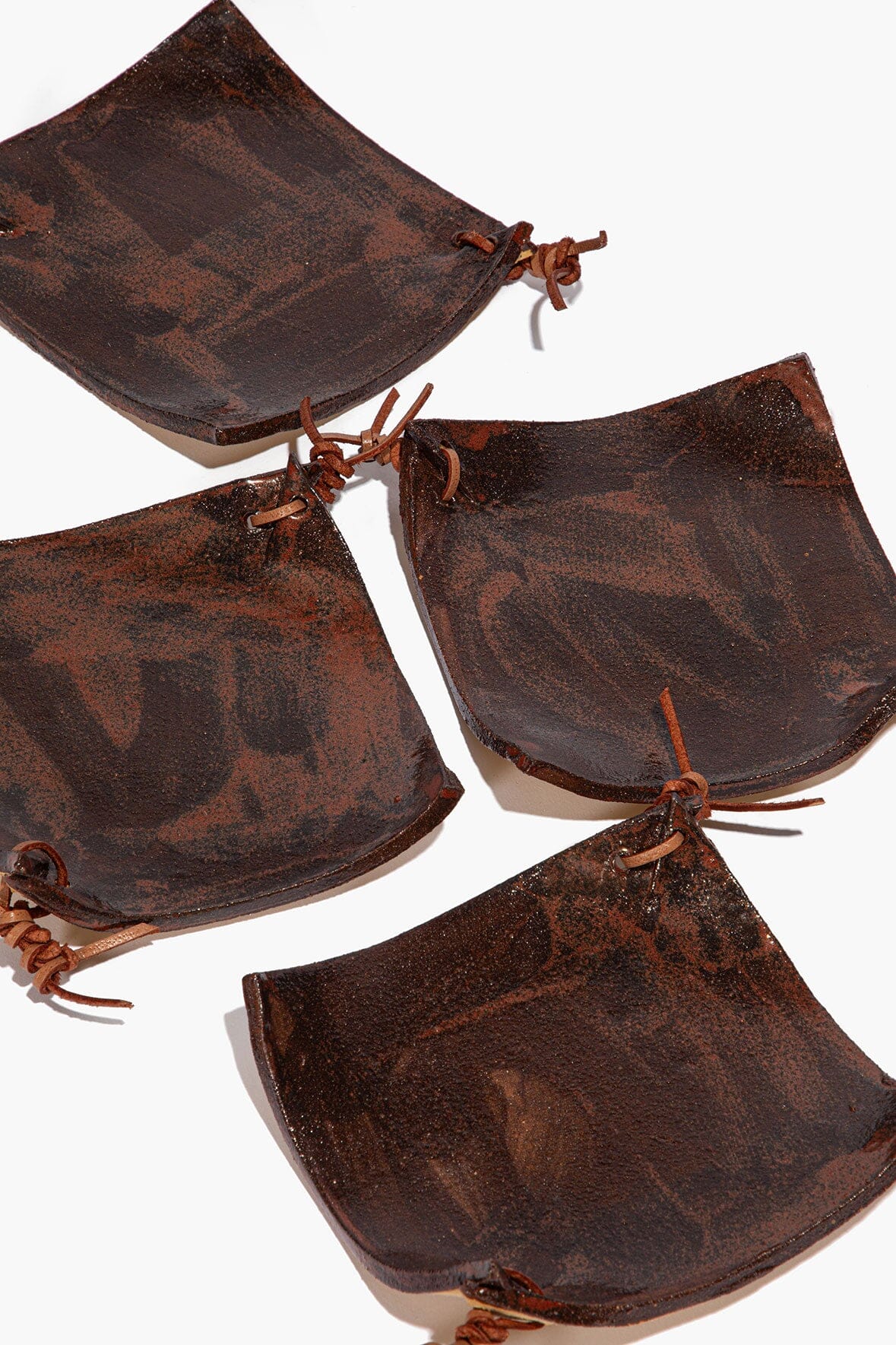 STAUD | Ceramic Square Coasters Burnt Sienna Glaze