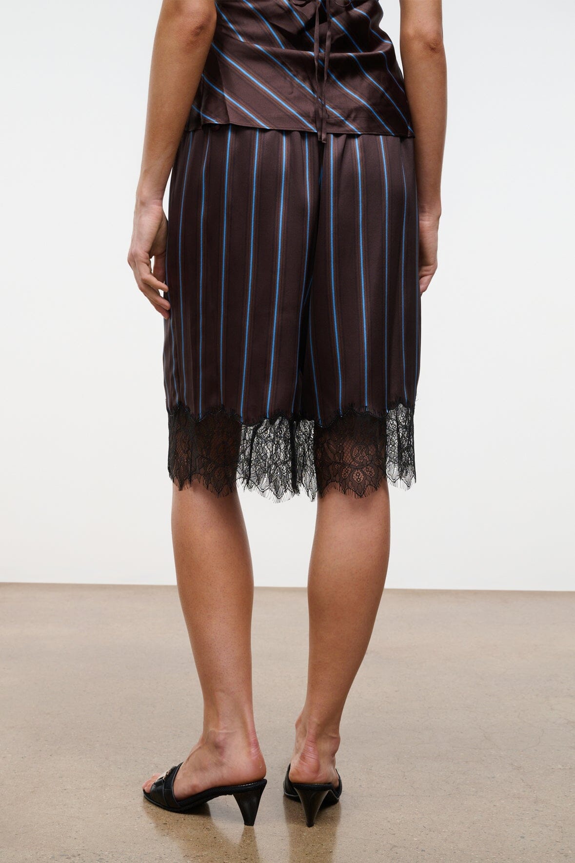 STAUD | Verano Silk Short Redondo Stripe