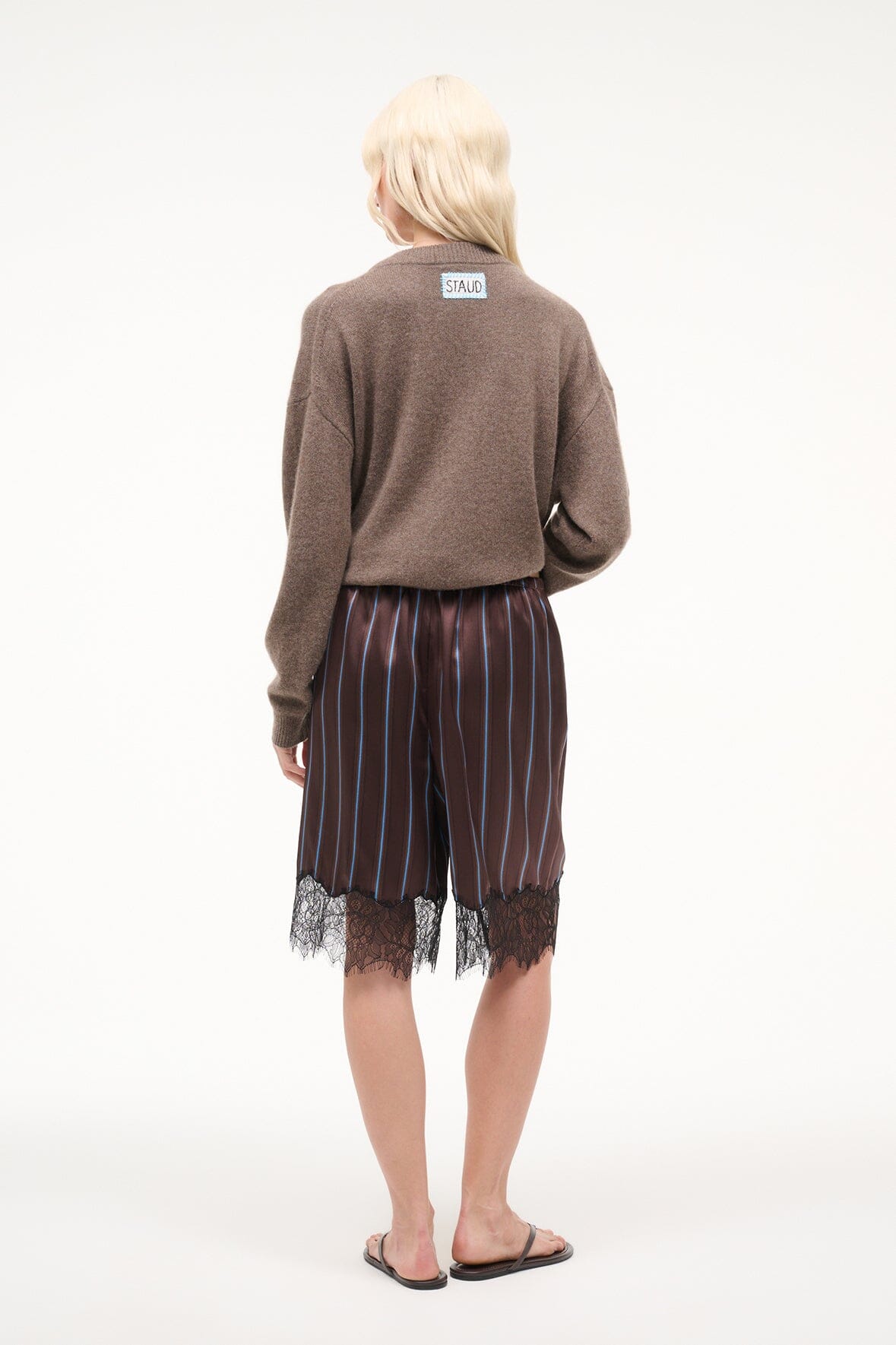 STAUD | Verano Silk Short Redondo Stripe