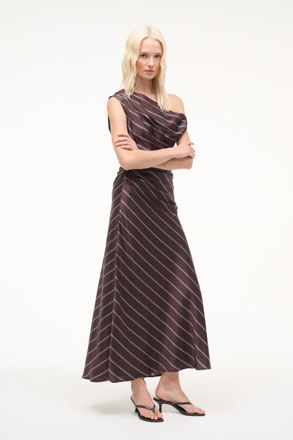 STAUD | Phare Silk Dress Redondo Stripe