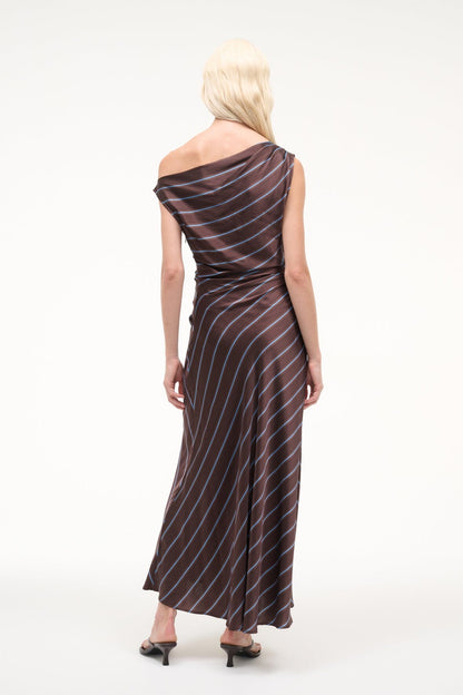 STAUD | Phare Silk Dress Redondo Stripe