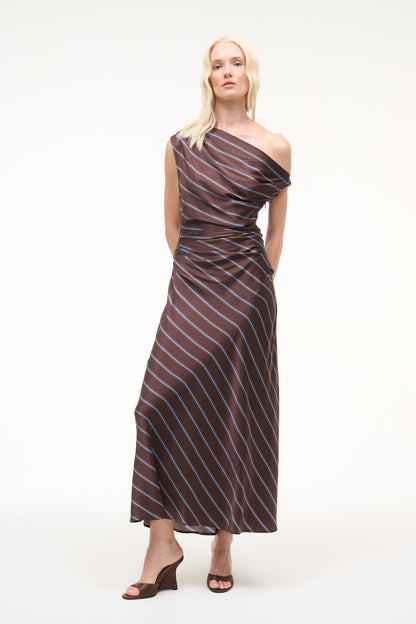STAUD | Phare Silk Dress Redondo Stripe