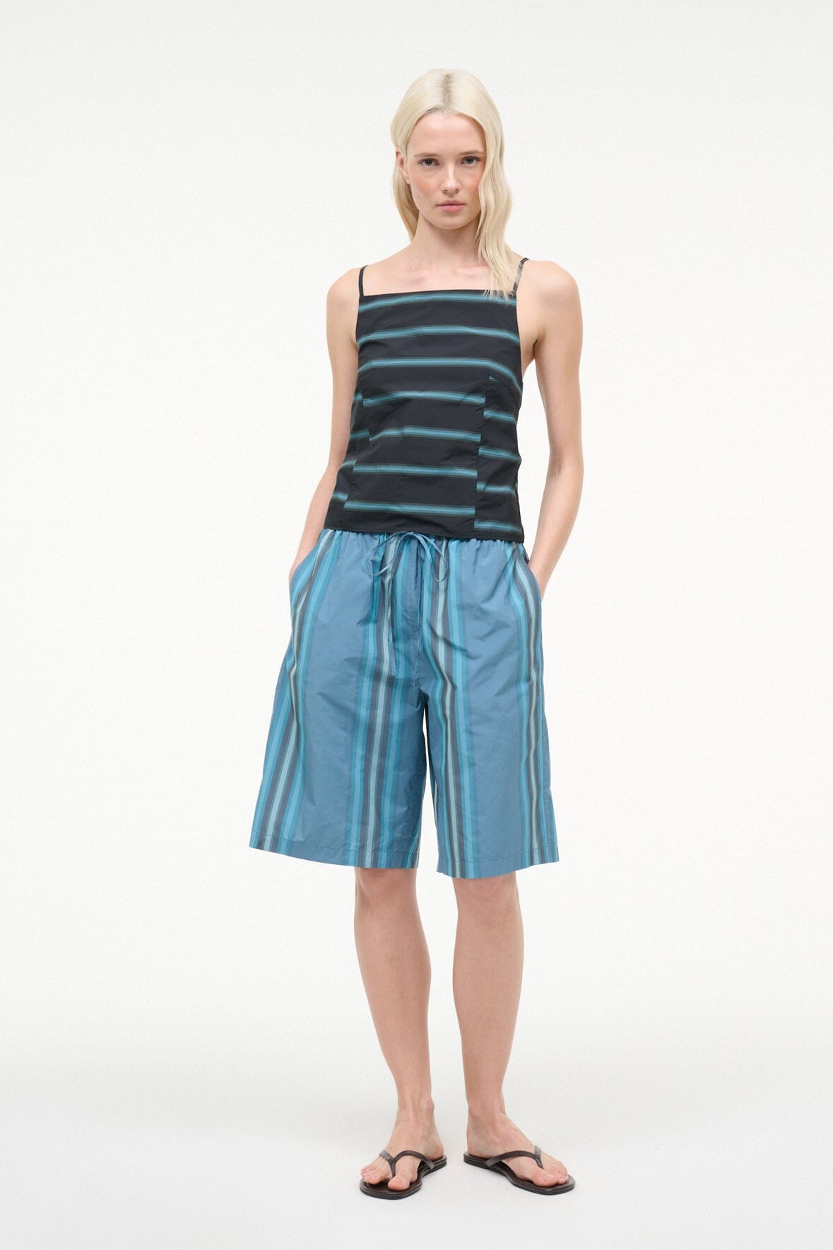 STAUD | Mateo Bermuda Short Marina Stripe