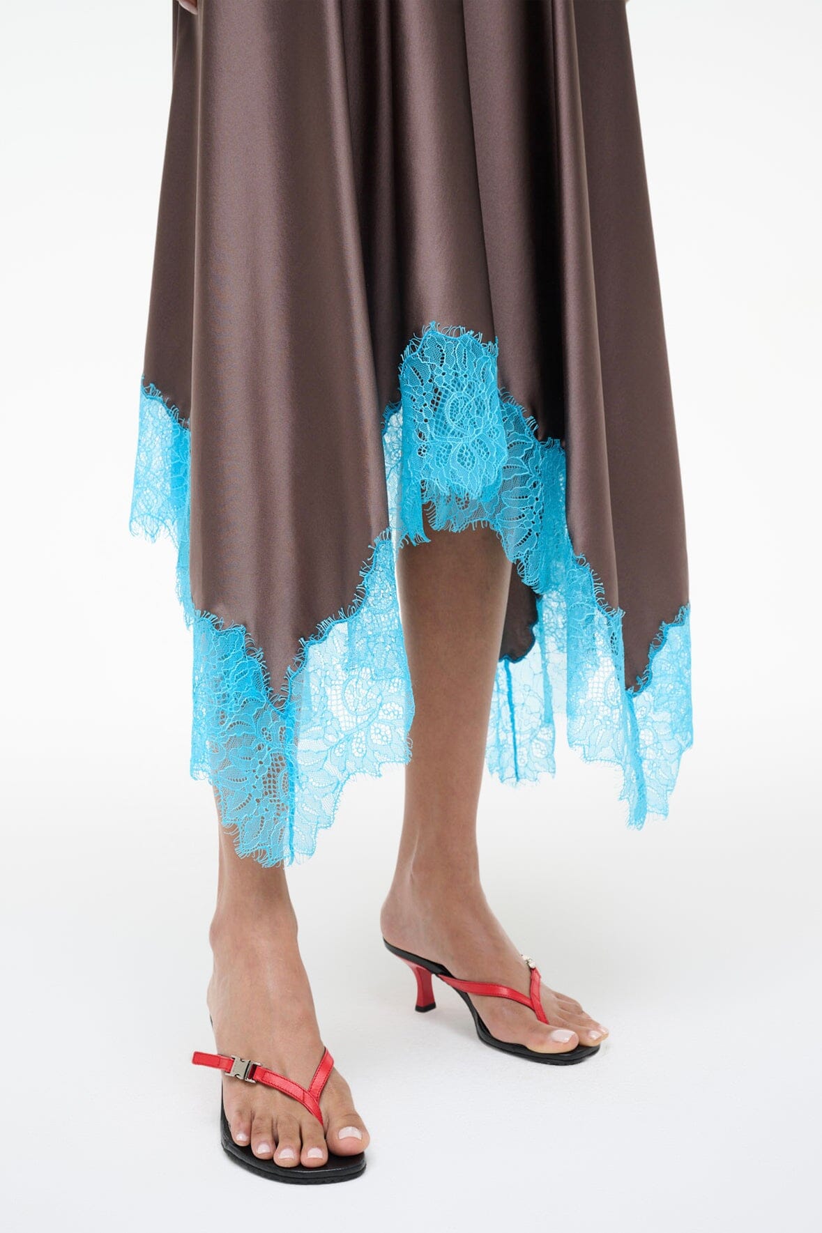 STAUD | Elira Silk Dress Mink Pool