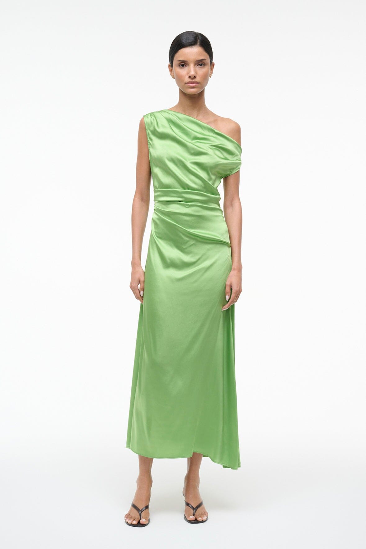 STAUD | Phare Silk Dress Sprout