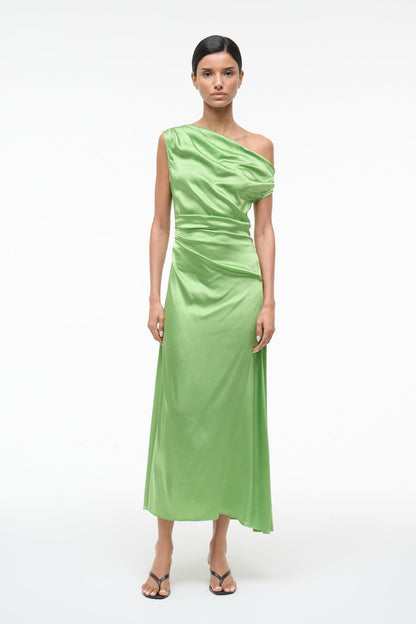 STAUD | Phare Silk Dress Sprout