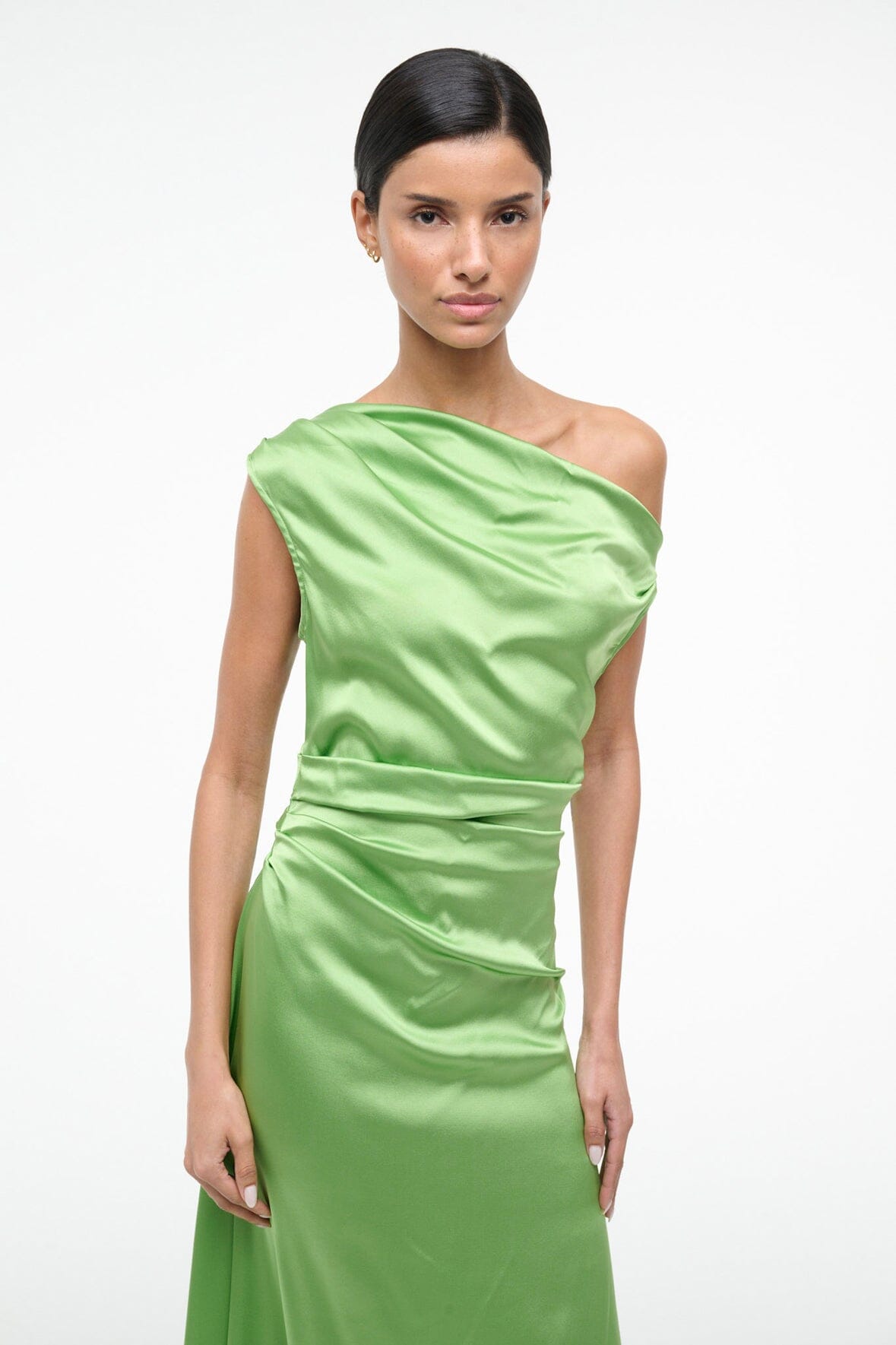 STAUD | Phare Silk Dress Sprout