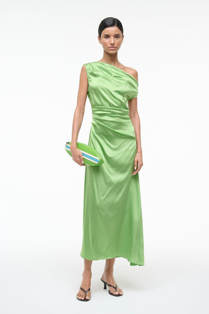 STAUD | Phare Silk Dress Sprout