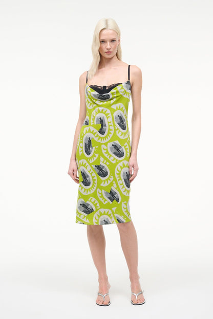 STAUD | Evangeline Dress Paddle Out Chartreuse