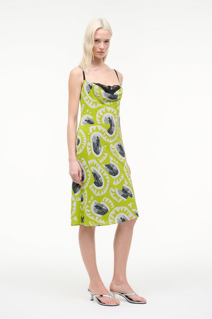 STAUD | Evangeline Dress Paddle Out Chartreuse