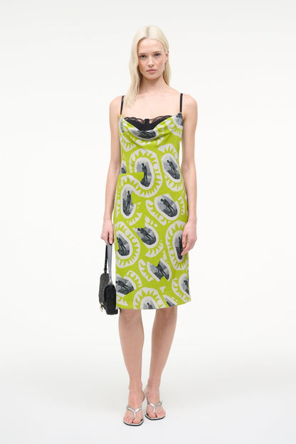 STAUD | Evangeline Dress Paddle Out Chartreuse