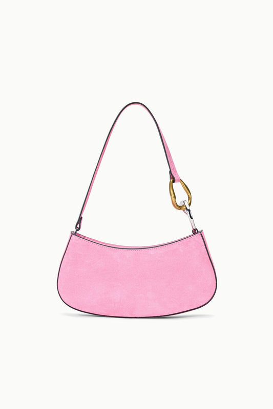 STAUD | Ollie Bag Orchid Pink Suede Mini Shoulder Bag - Staud