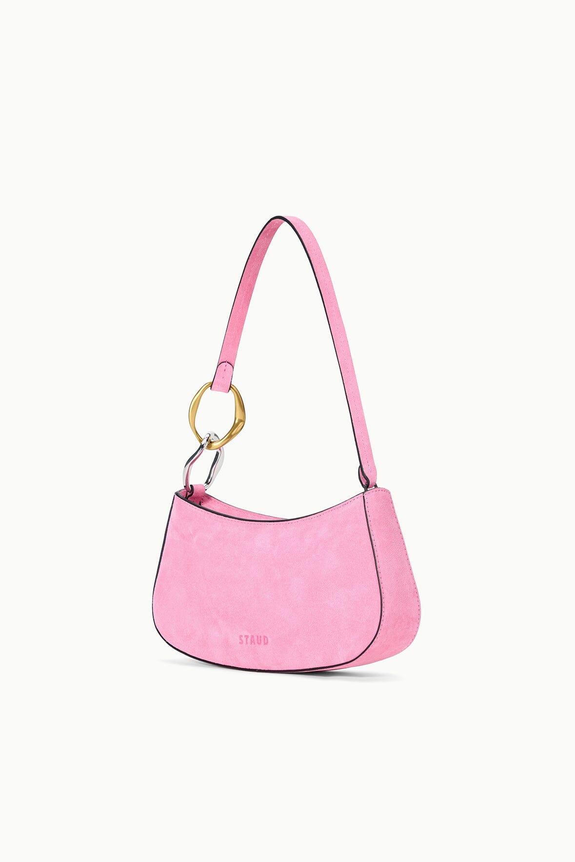 STAUD | Ollie Bag Orchid Pink Suede Mini Shoulder Bag - Staud