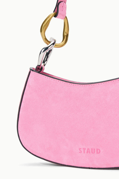 STAUD | Ollie Bag Orchid Pink Suede Mini Shoulder Bag - Staud