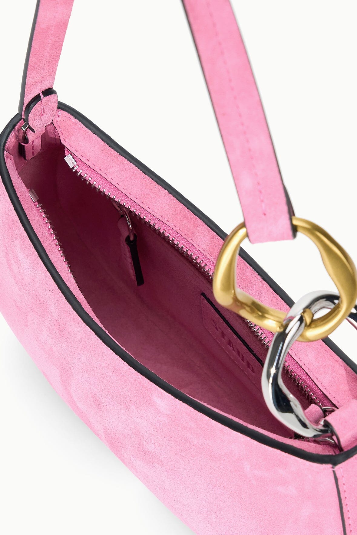 STAUD | Ollie Bag Orchid Pink Suede Mini Shoulder Bag - Staud