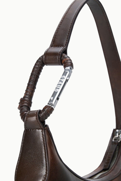 STAUD | Alden Shoulder Bag Espresso Distressed