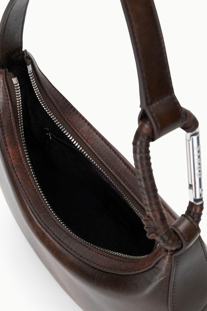 STAUD | Alden Shoulder Bag Espresso Distressed